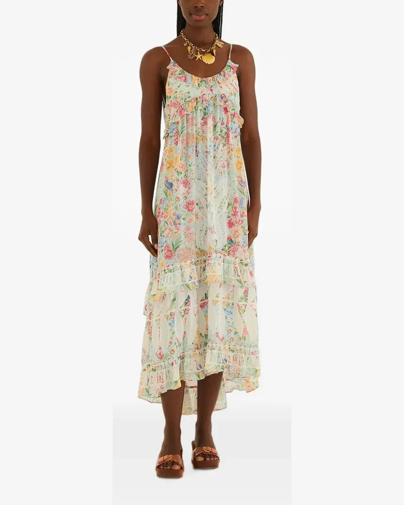 FARM Rio Rendeira Maxikleid mit Blumenprint - Nude Nude