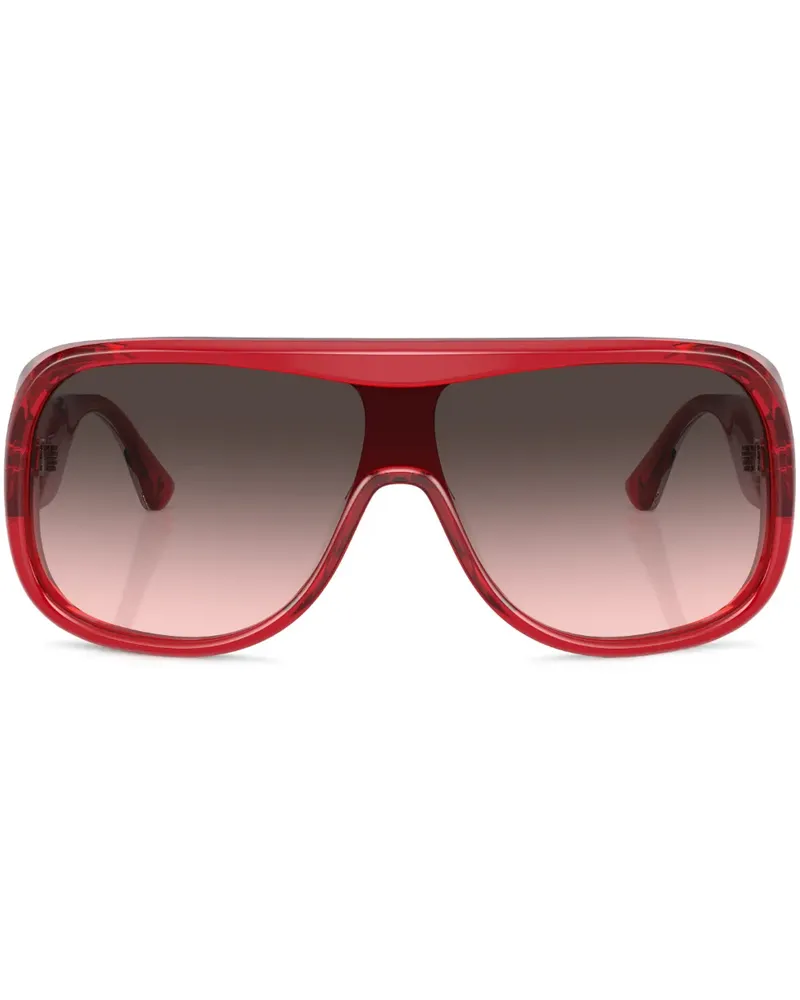 Ferrari Sonnenbrille mit Oversized-Gestell - Rot Rot