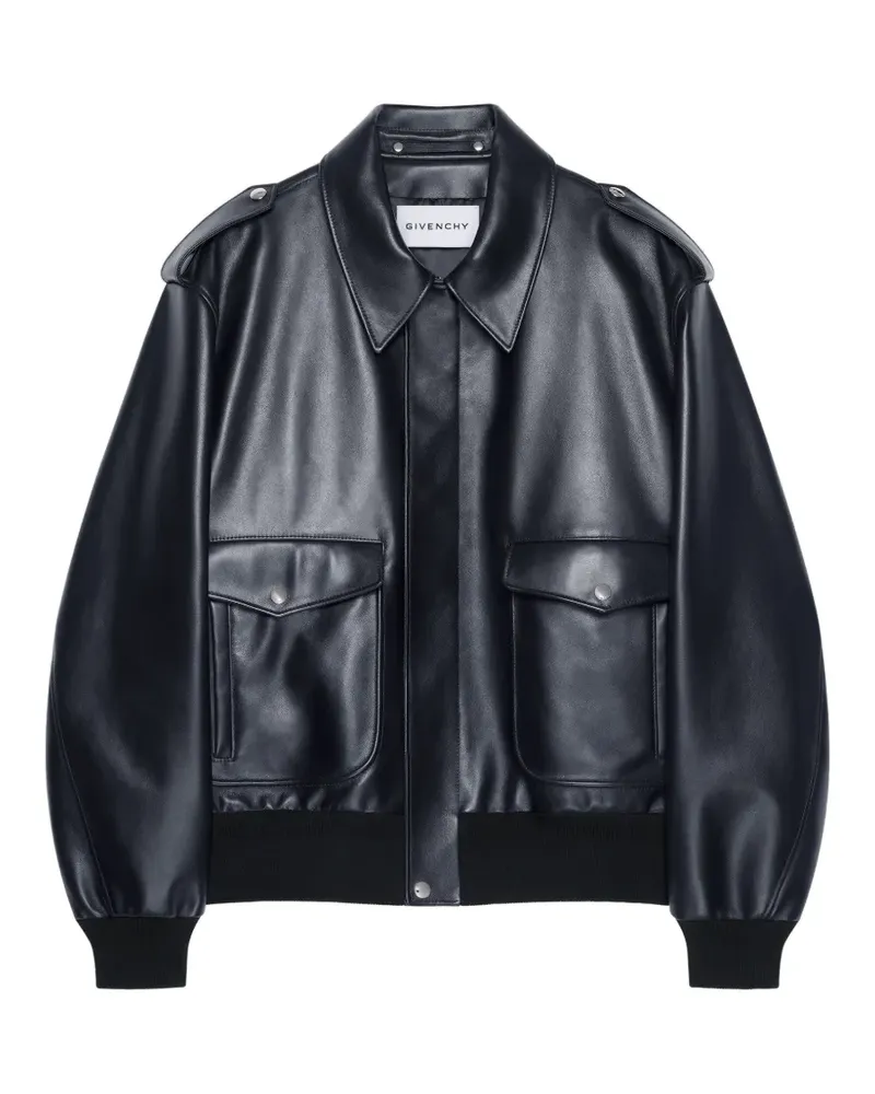 Givenchy Pilotenjacke aus Leder - Blau Blau