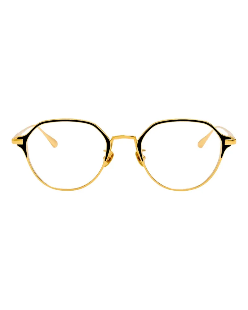Linda Farrow Wilson 22K gold geometric-frame glasses Gold
