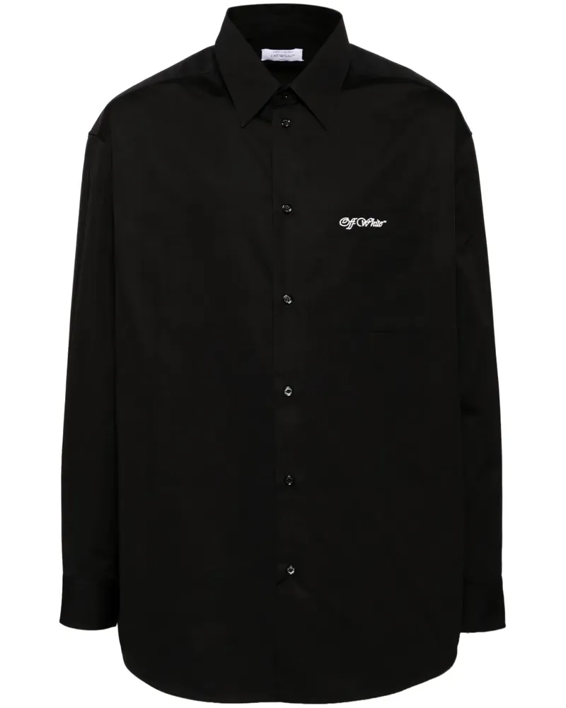 OFF-WHITE Besticktes Hemd - 1001 Black - White 1001