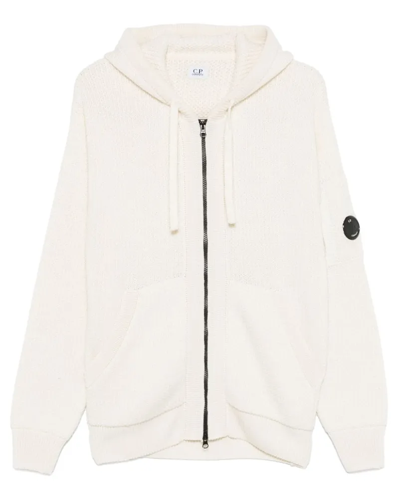 C.P. Company Cardigan mit Kapuze - Weiß Weiß