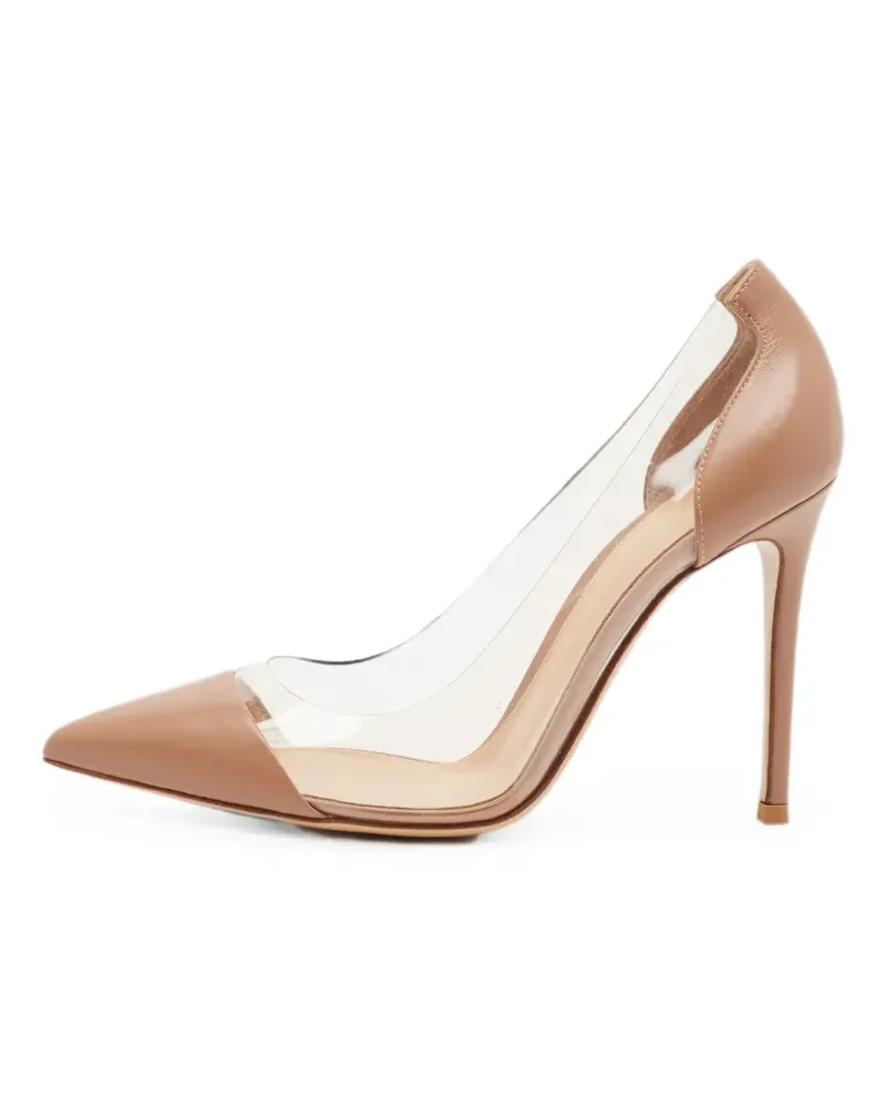 Gianvito Rossi Plexi leather pumps - Weiß Weiß
