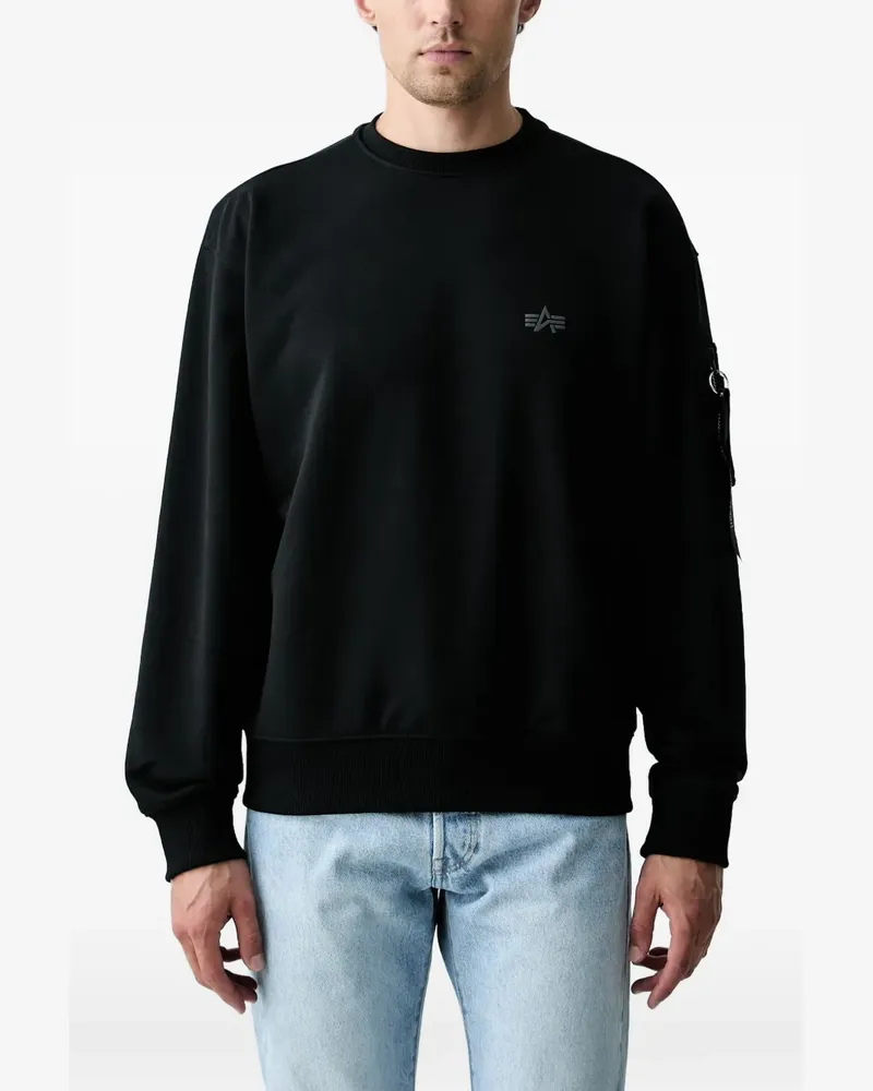 Alpha Industries Pullover mit Logo-Stickerei - Schwarz Schwarz