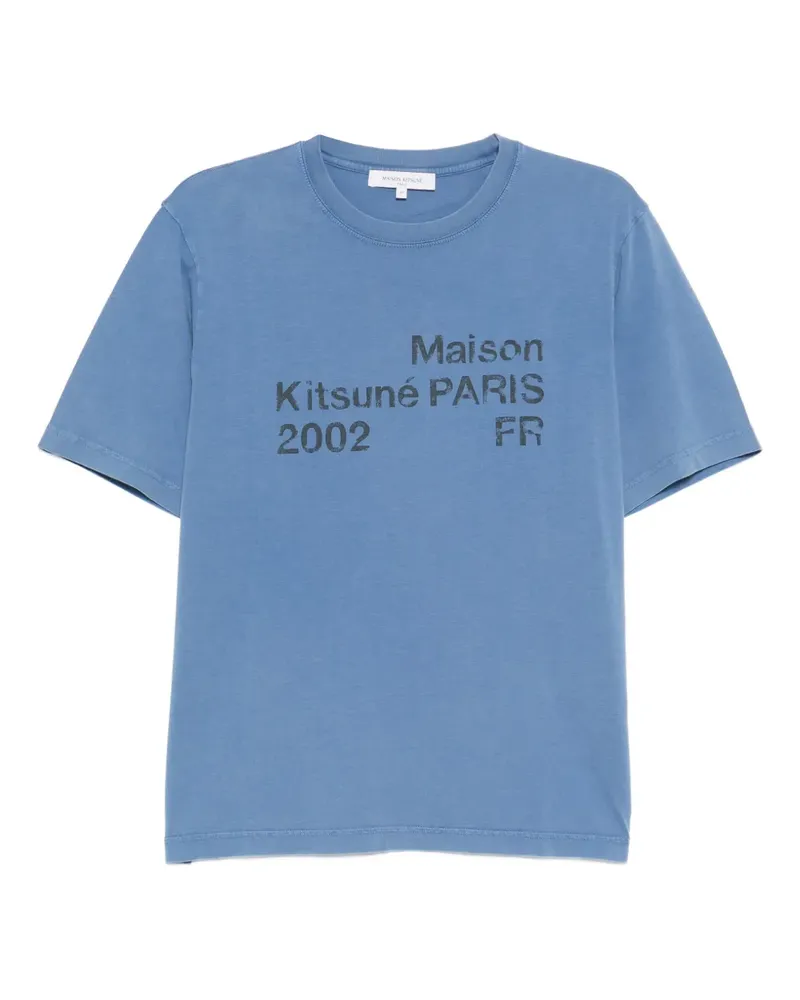 Kitsuné 2002 faded T-shirt - Blau Blau