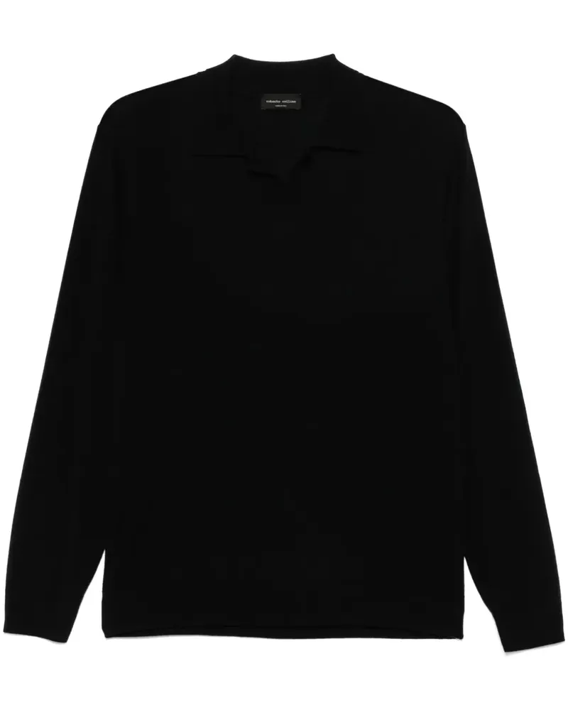 Roberto Collina T-Shirt aus Merinowolle - Schwarz Schwarz