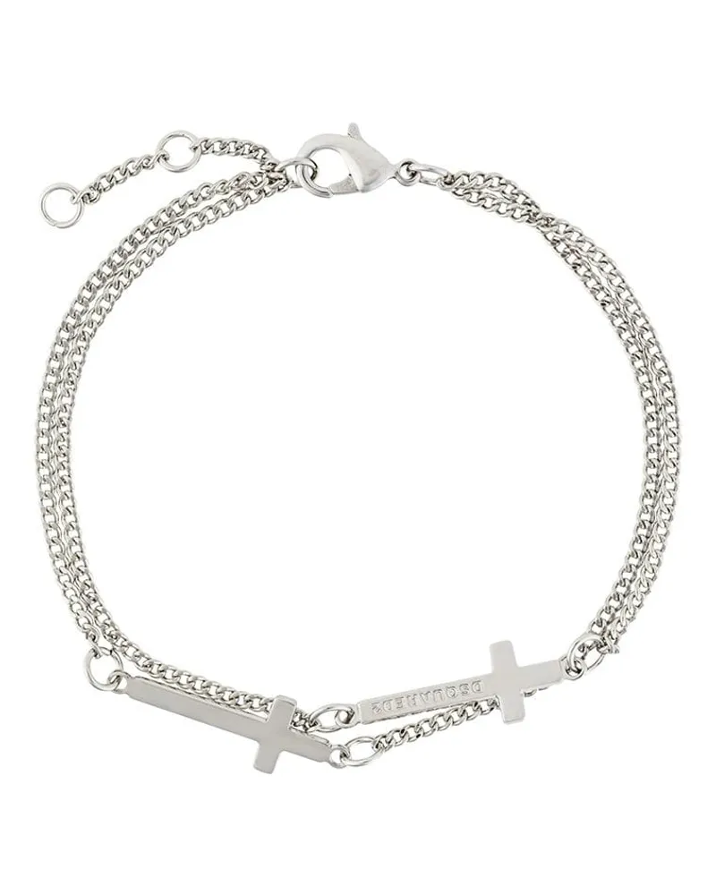 Dsquared2 Armband mit Kreuzen - Metallic Metallic