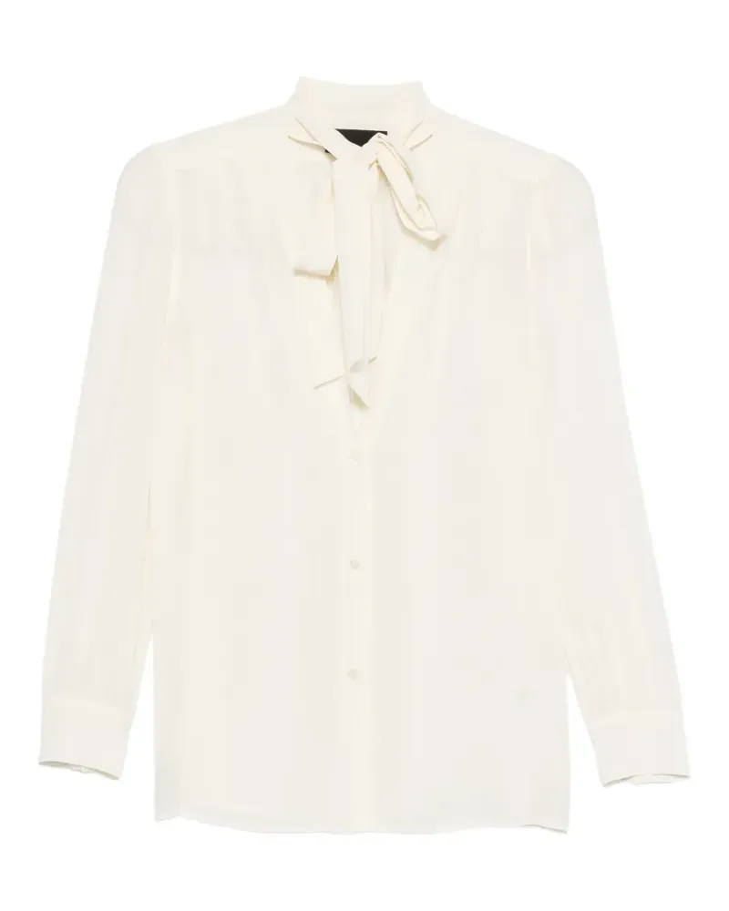 Nili Lotan Colt Hemd mit Schleifenkragen - Nude Nude