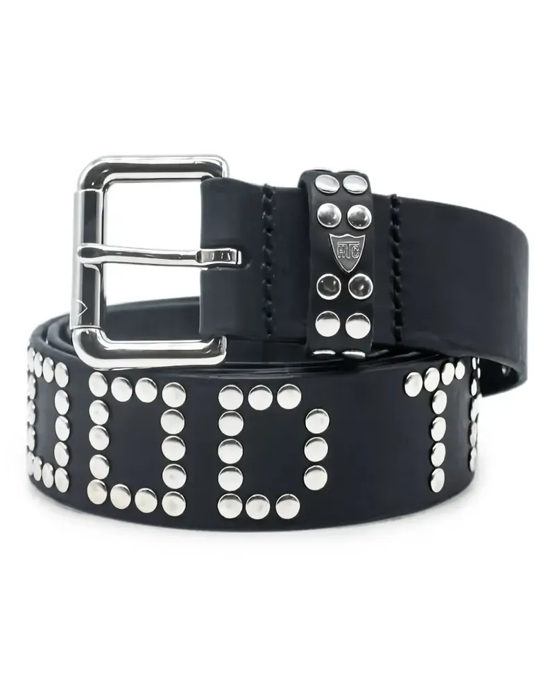 HTC Hollywood Trading Company Hollywood stud-embellished leather belt - Schwarz Schwarz