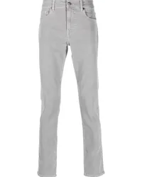 7 for all mankind Halbhohe Slim-Fit-Jeans Grau