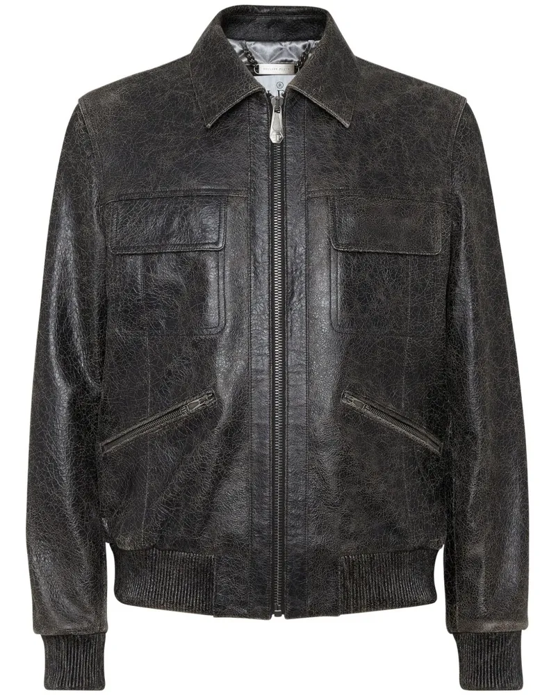 Philipp Plein Coster Bomberjacke - Grau Grau