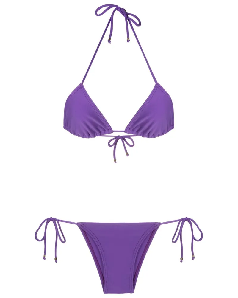 Amir Slama Klassischer Triangel-Bikini - Violett Violett