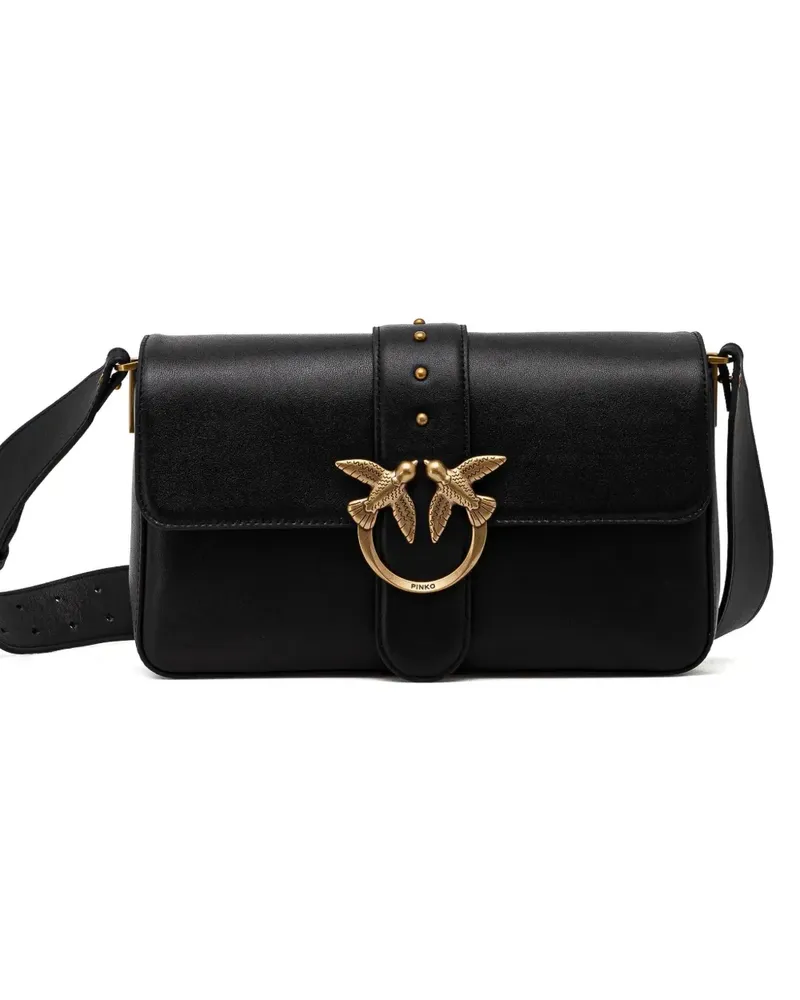 Pinko Umhängetasche mit Logo-Schnalle - Schwarz Schwarz