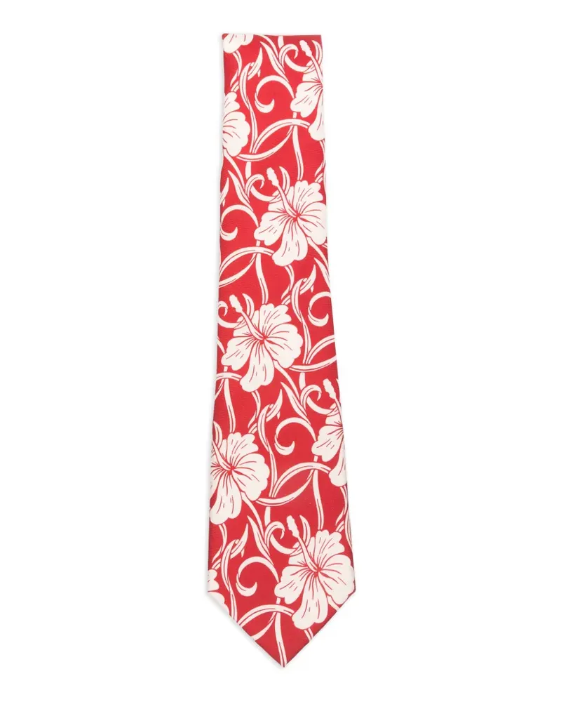 Drôle de Monsieur floral-print tie - Rot Rot