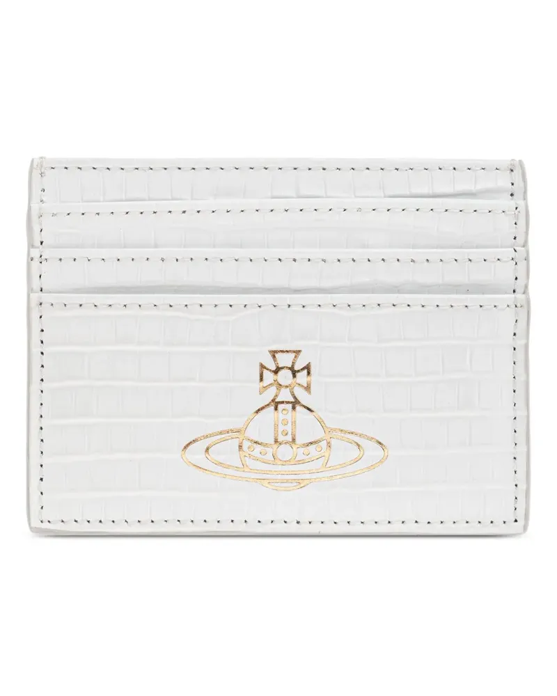 Vivienne Westwood Kartenetui mit Metallic-Orb - Weiß Weiß