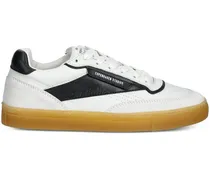 Sneakers mit Ledereinsätzen - Weiß