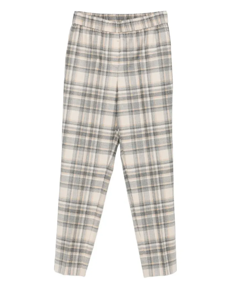 Peserico Karierte Hose mit Stretchbund - Nude Nude