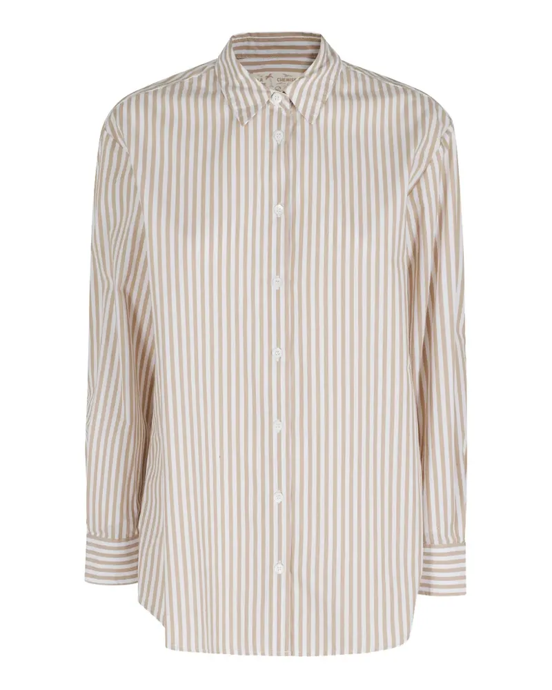 MC2 Saint Barth Brigitte stripe-pattern shirt - Nude Nude