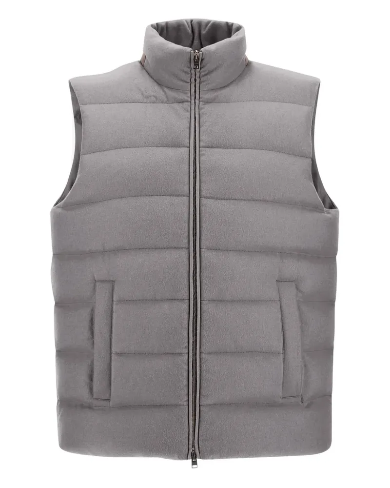 Herno Gesteppte Weste mit Stehkragen - Grau Grau