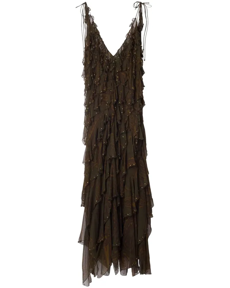 Burberry Kleid mit Paisleymuster - Grün Grün