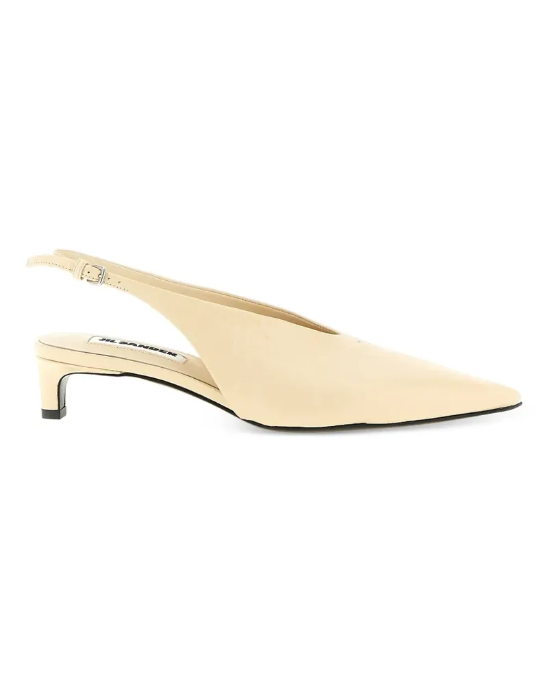 Jil Sander Slingback-Pumps mit V-Ausschnitt - Nude Nude