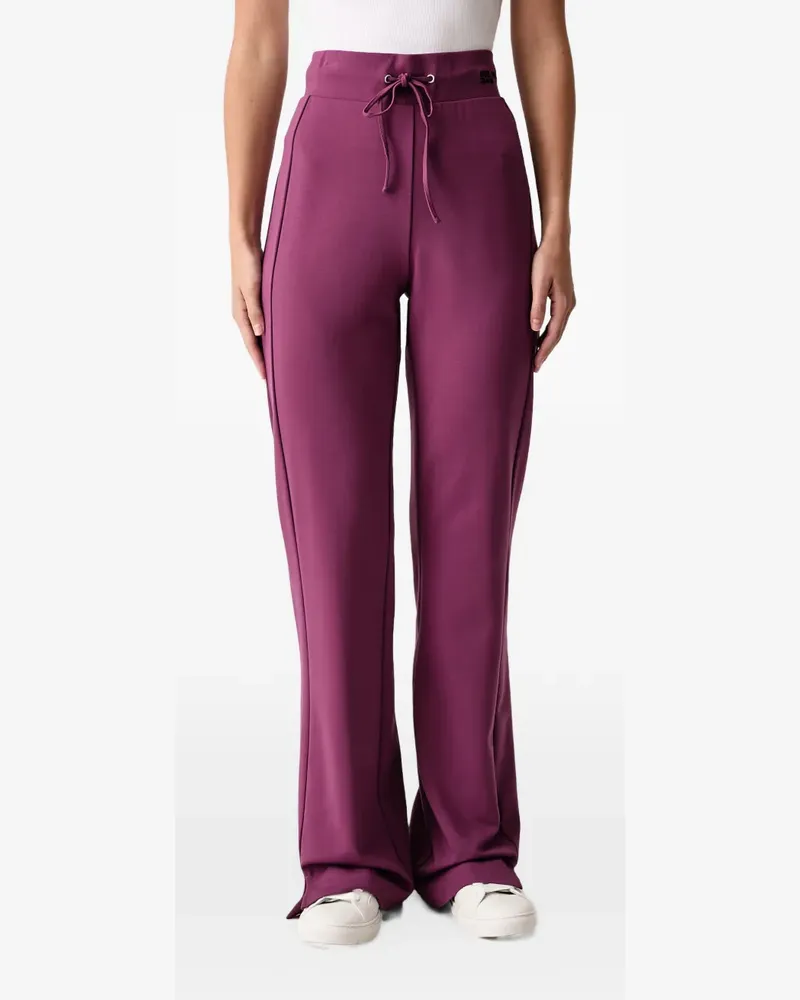 Karl Lagerfeld logo-embroidered drawstring track pants - Violett Violett