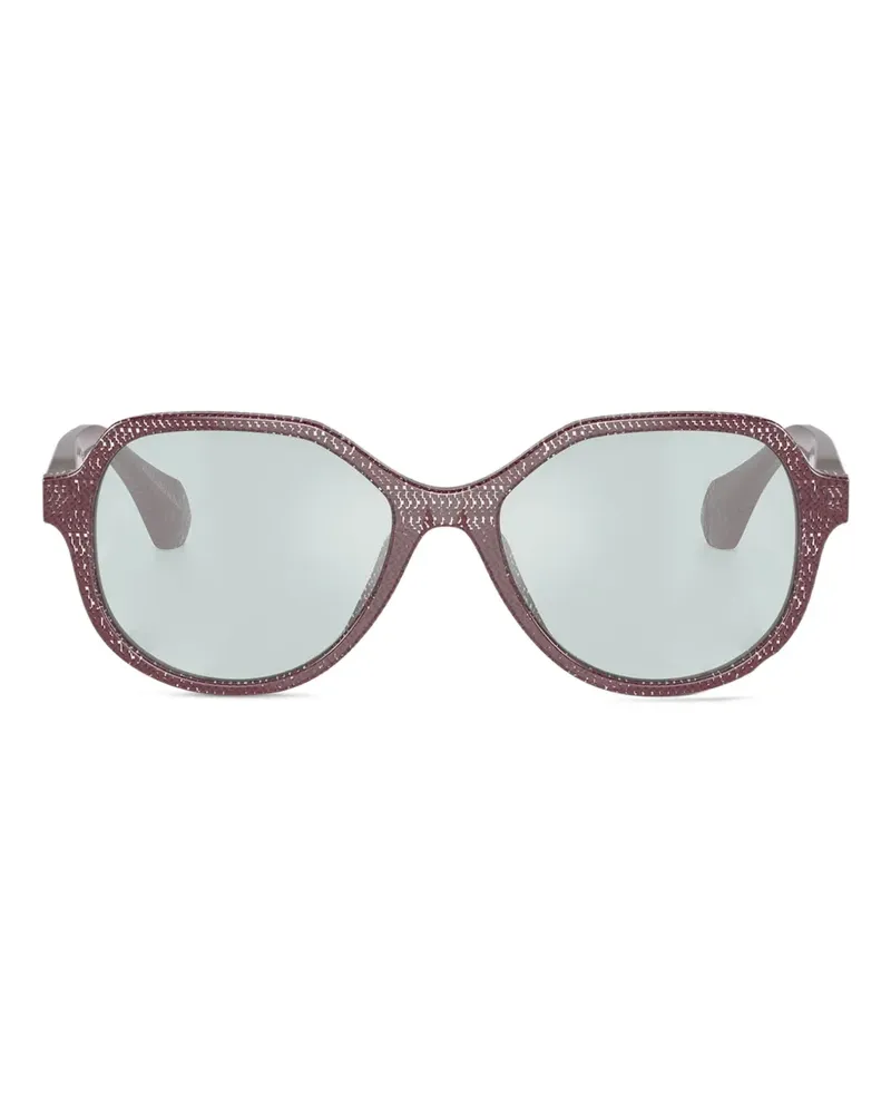 Alain Mikli Geometrische Pointillé-Sonnenbrille - Rot Rot