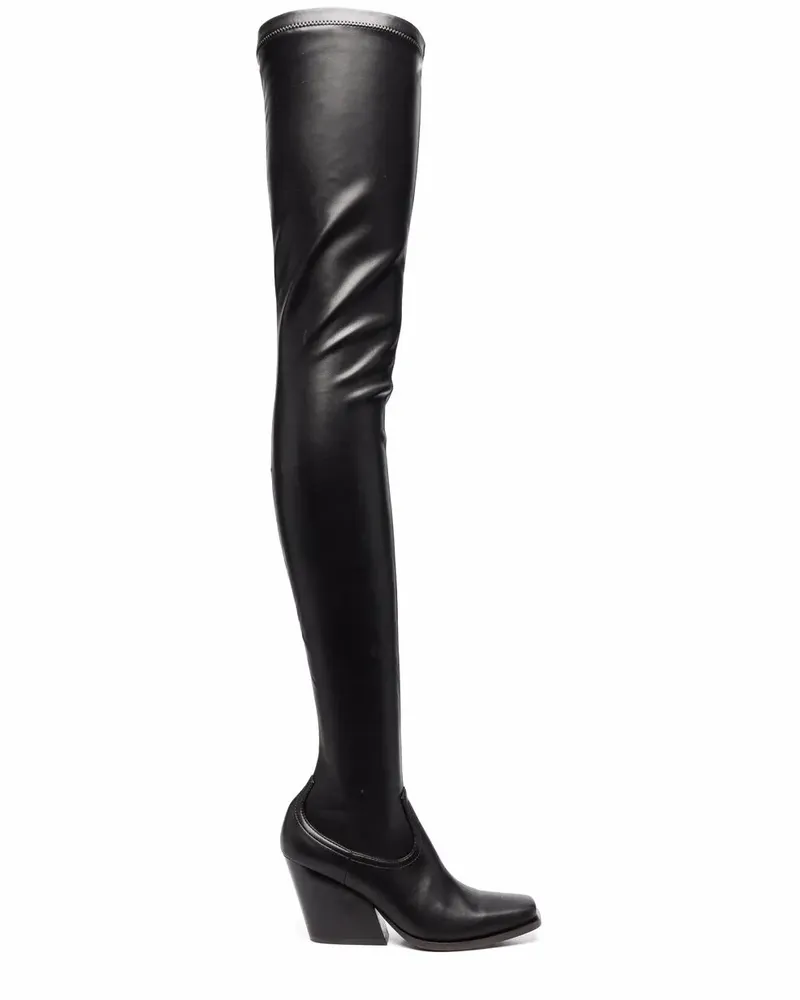 Stella McCartney Cowboy Overknee-Stiefel - Schwarz Schwarz