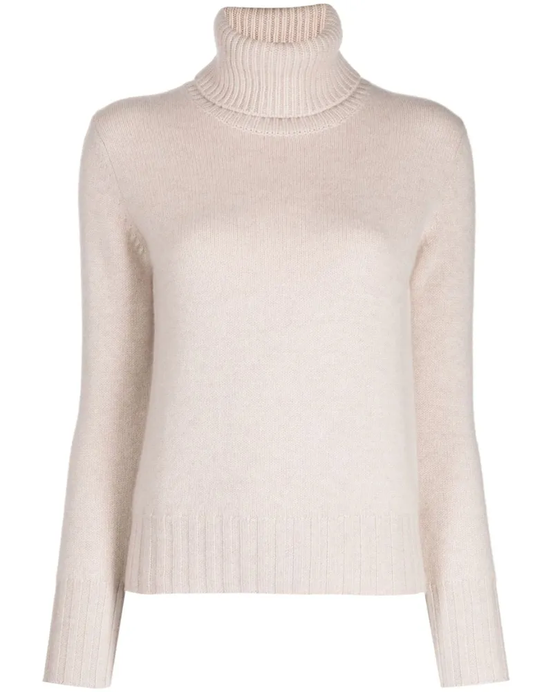 N.Peal Gestrickter Rollkragenpullover - Nude Nude