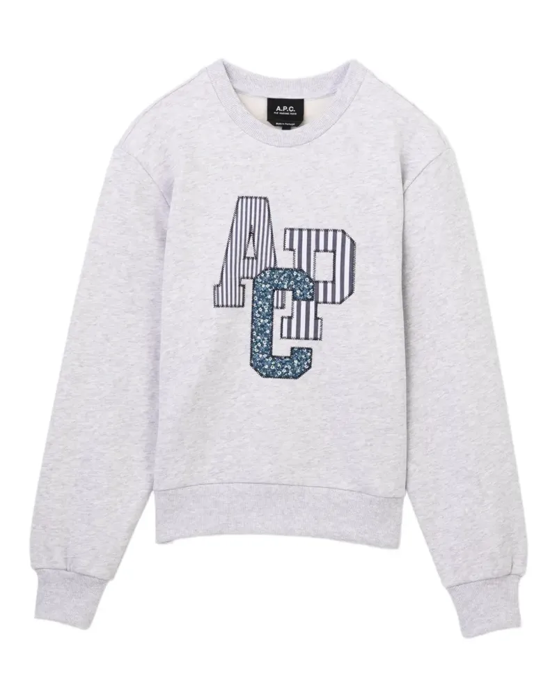 A.P.C. Sweatshirt mit Logo-Stickerei - Grau Grau