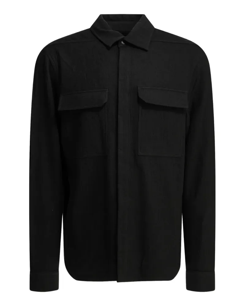 Rick Owens flap-pocket long-sleeve shirt - Schwarz Schwarz