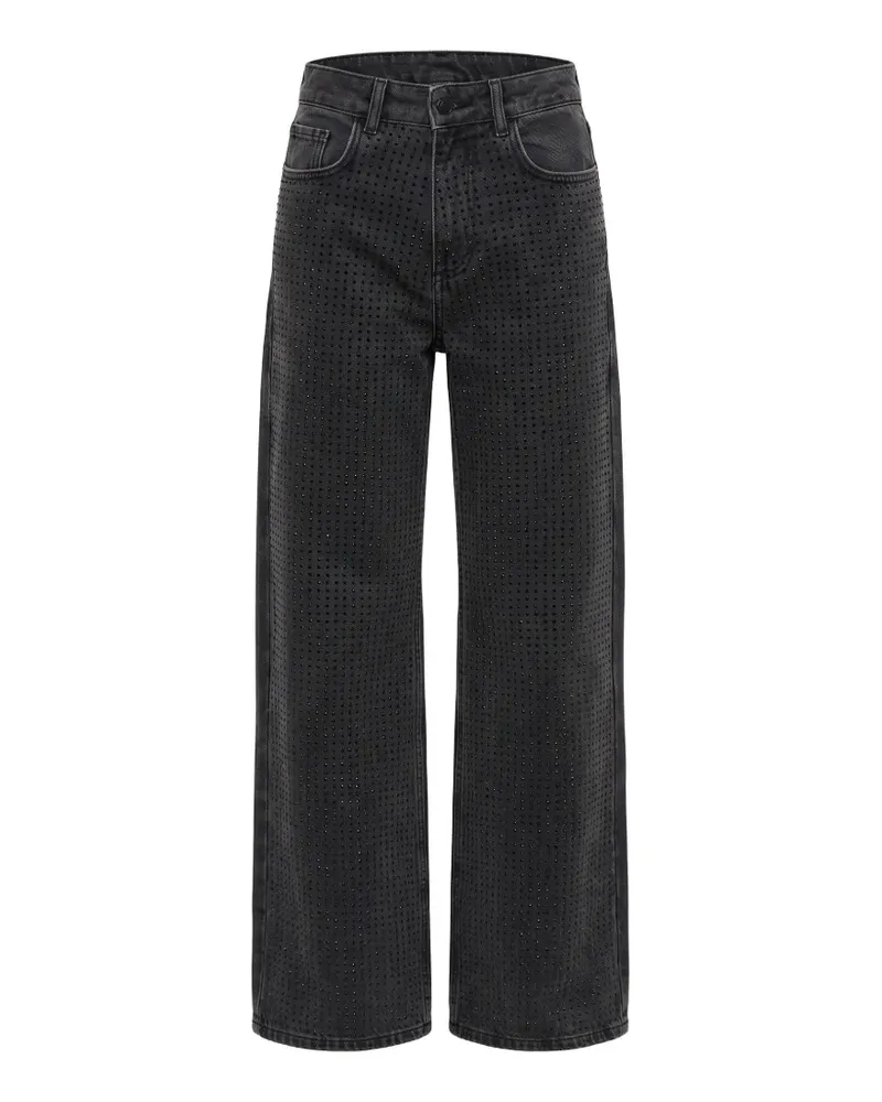 Benetton embellished wide-leg jeans - Grau Grau