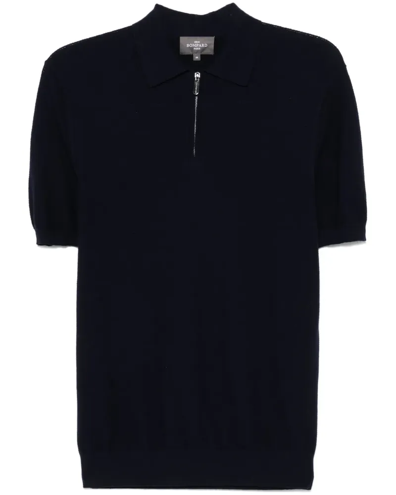 Eric Bompard Poloshirt aus Piqué mit Reißverschluss - Blau Blau