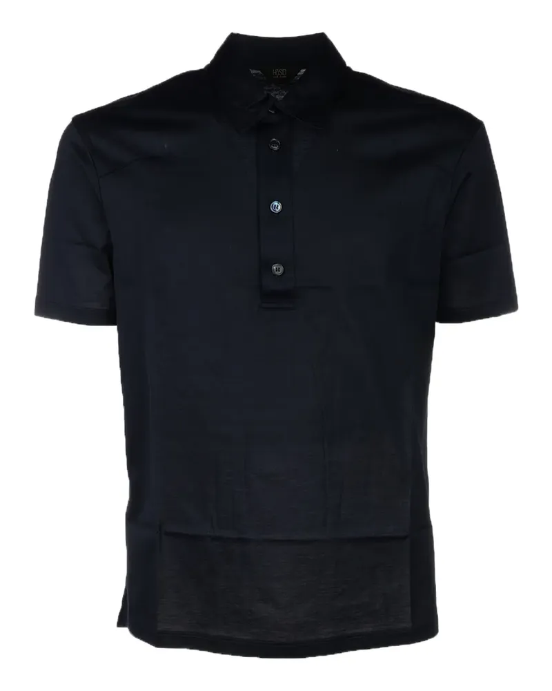 HOSIO Poloshirt mit Knopfverschluss - Schwarz Schwarz