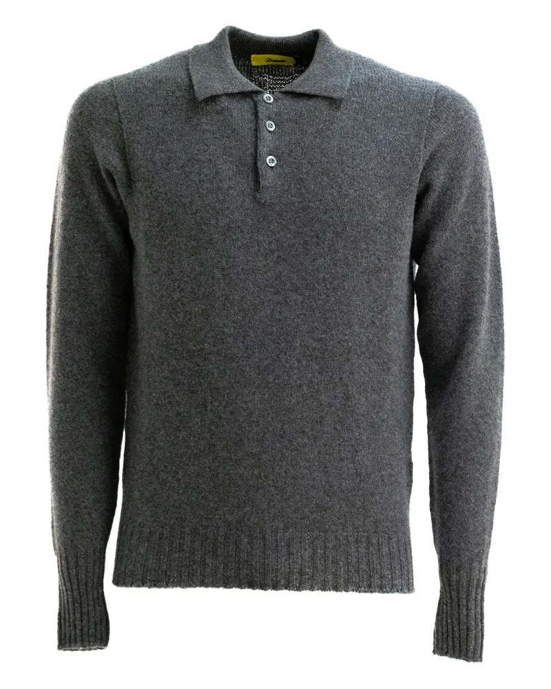 Drumohr  Poloshirt mit Knopfleiste - 670 GREY 670