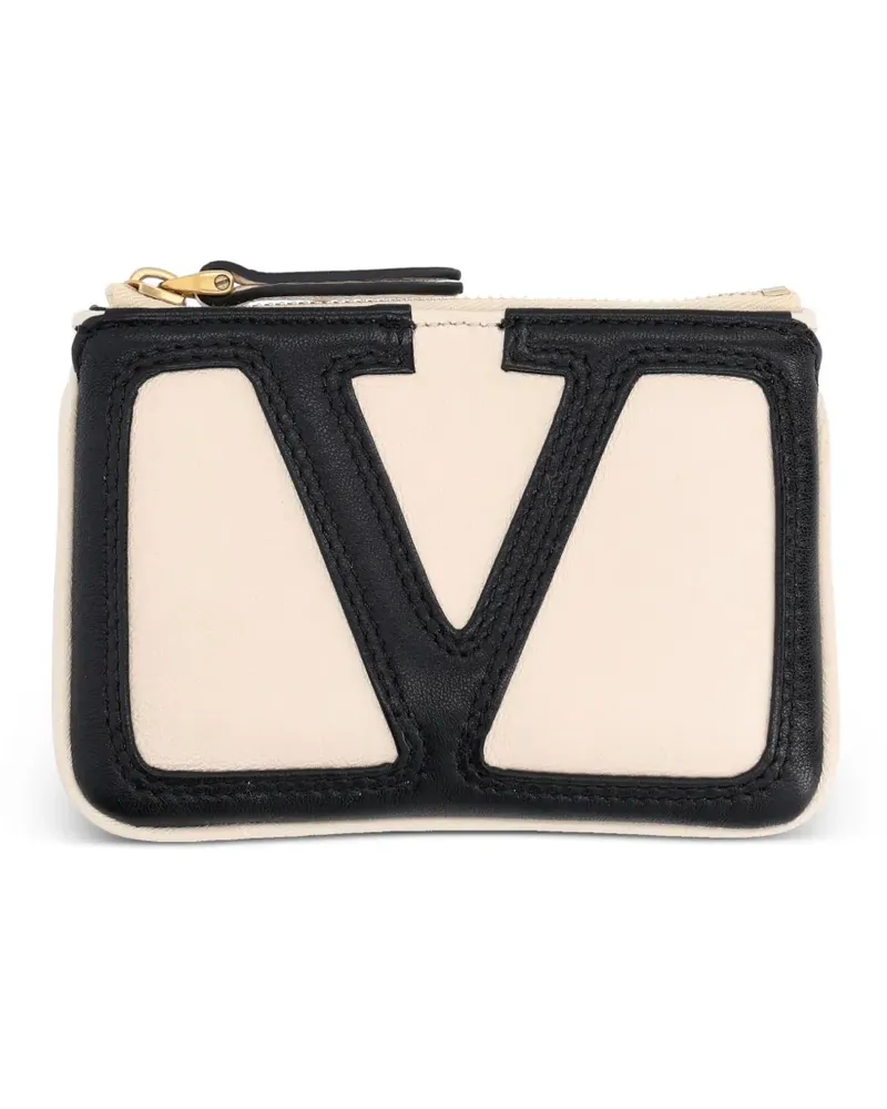 Valentino Garavani logo zip wallet - Nude Nude