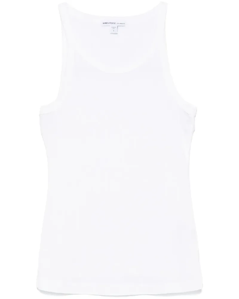 James Perse Geripptes Tanktop - Weiß Weiß