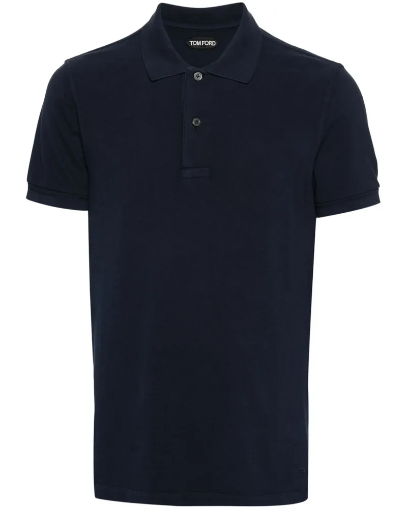 Tom Ford Tennis Poloshirt aus Baumwolle - Blau Blau