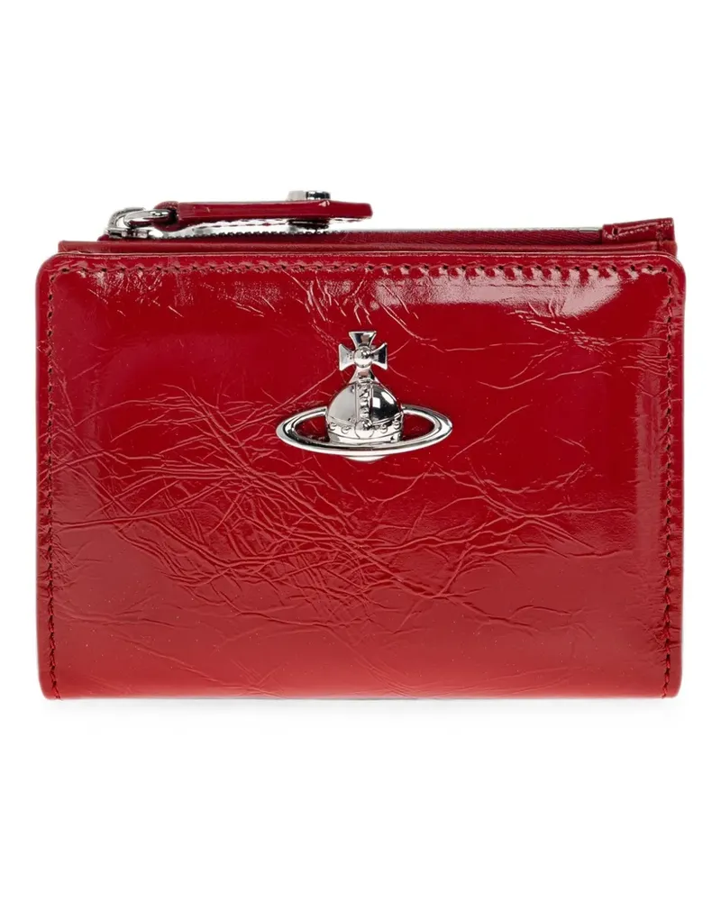 Vivienne Westwood Slim Flap Portemonnaie mit Orb-Schild - Rot Rot