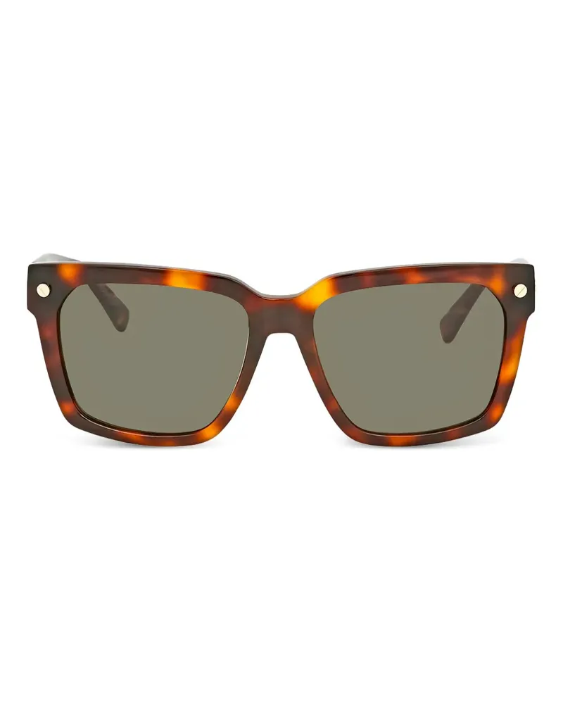 MCM Eckige Sonnenbrille in Schildpattoptik - Braun Braun