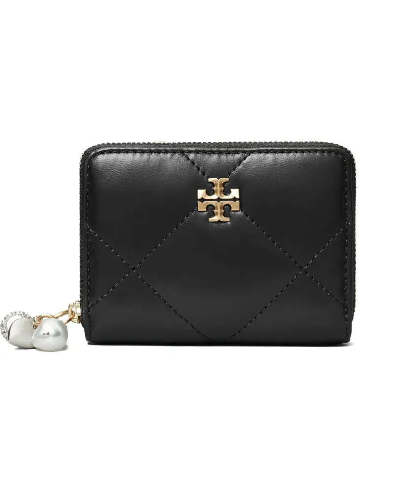 Tory Burch Portemonnaie mit gestepptem Anhänger - Schwarz Schwarz