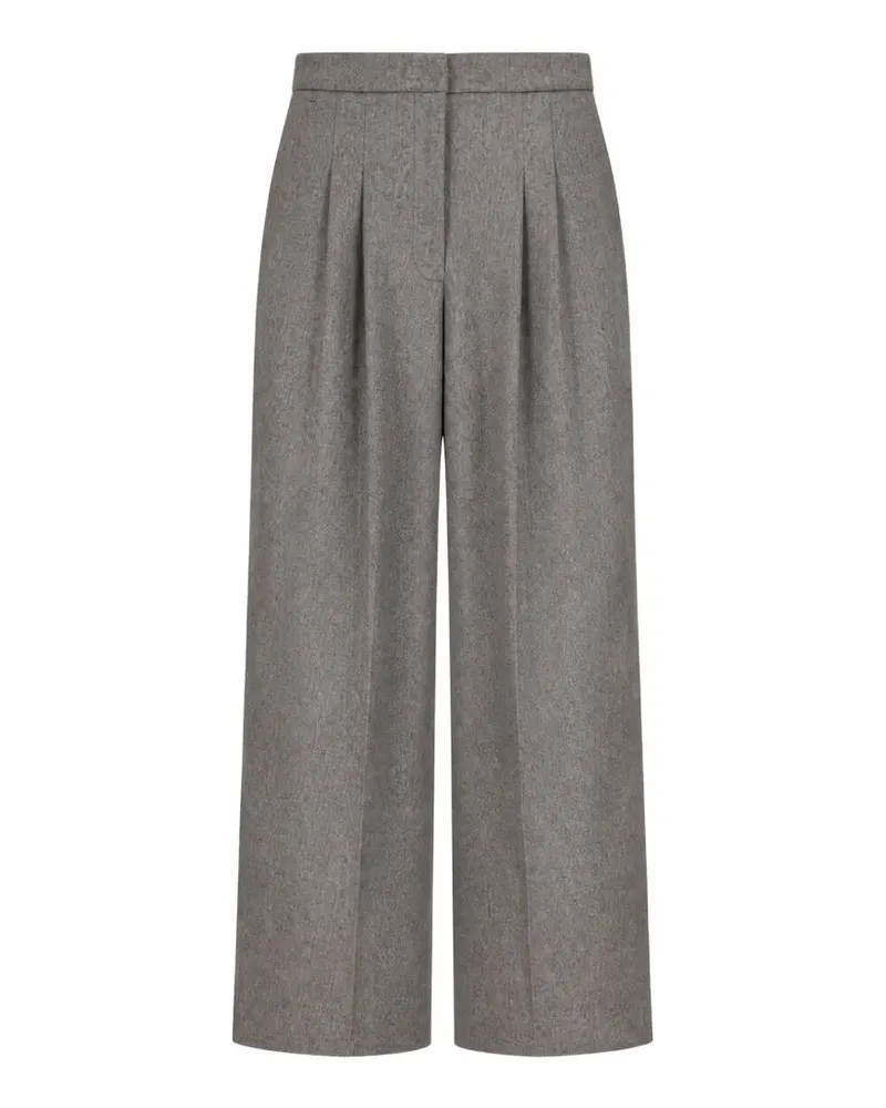PT TORINO Wide-Leg-Hose mit Bundfalten - Grau Grau