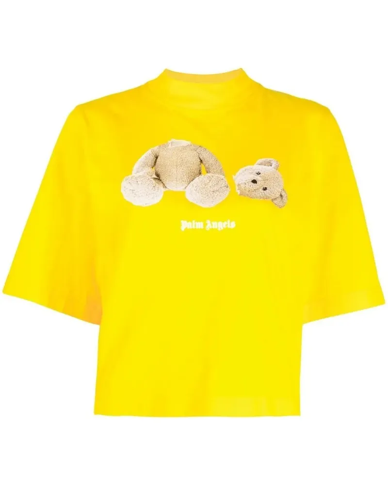 Palm Angels T-Shirt mit Stehkragen - Gelb Gelb