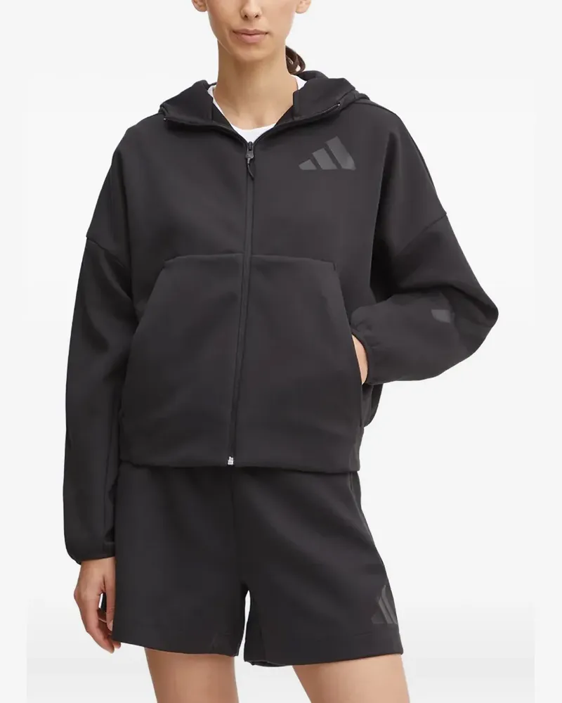 adidas Kapuzenjacke mit Logo - Schwarz Schwarz