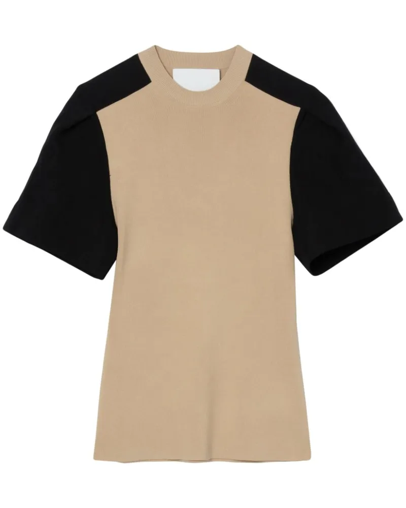 3.1 phillip lim Zweifarbiges Strick-T-Shirt - Nude Nude