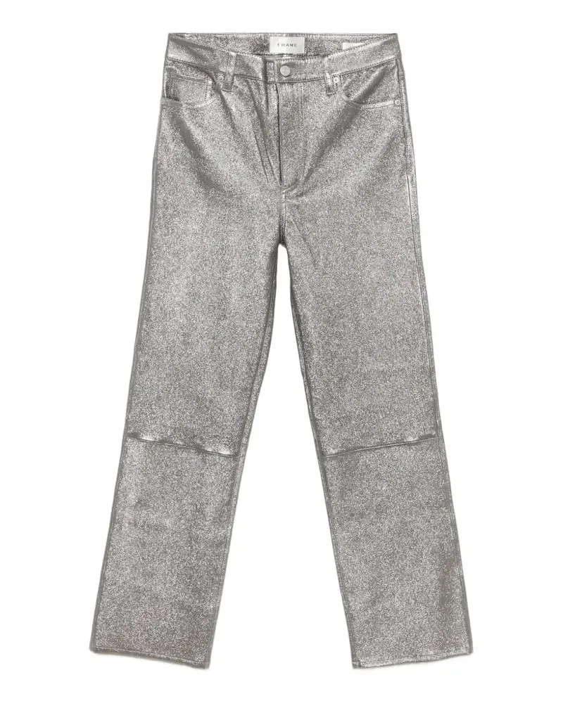 Frame Denim Le Sleek metallic leather trousers - Silber Silber