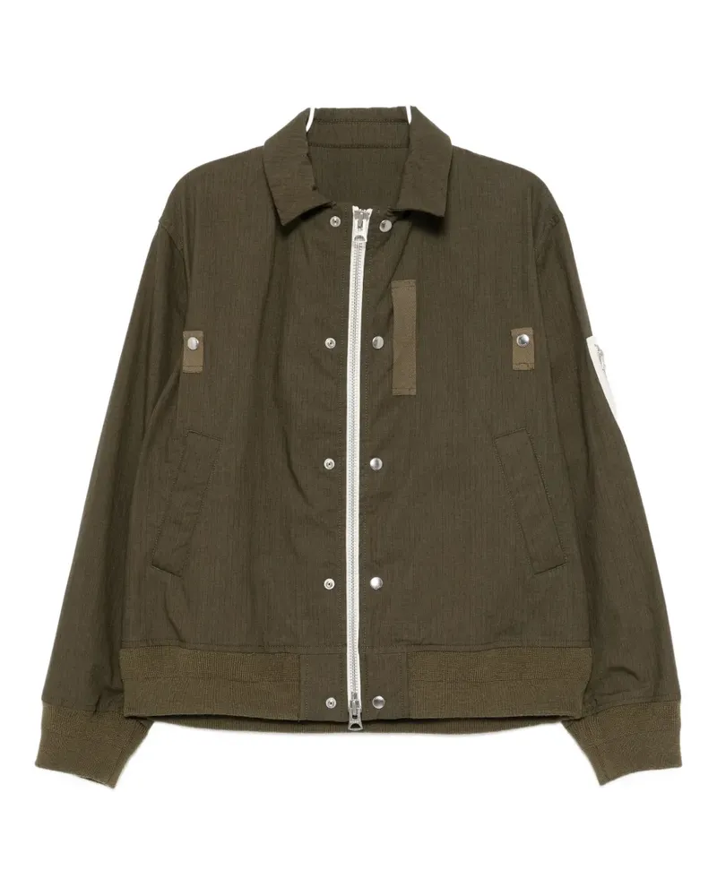 Sacai collared jacket - Grün Grün