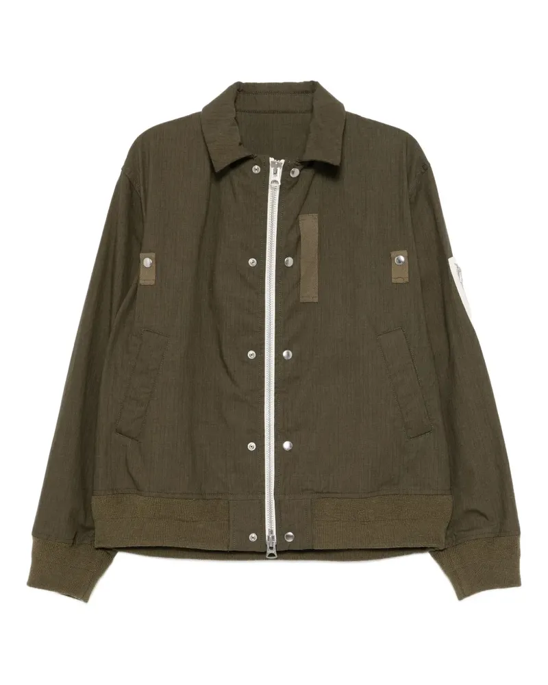 Sacai Jacke mit Kragen - Grün Grün