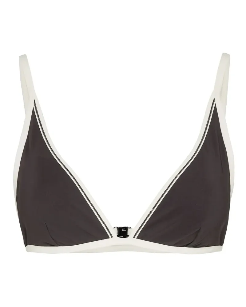 Brunello Cucinelli Bikinioberteil mit Kontrastdetails - Braun Braun
