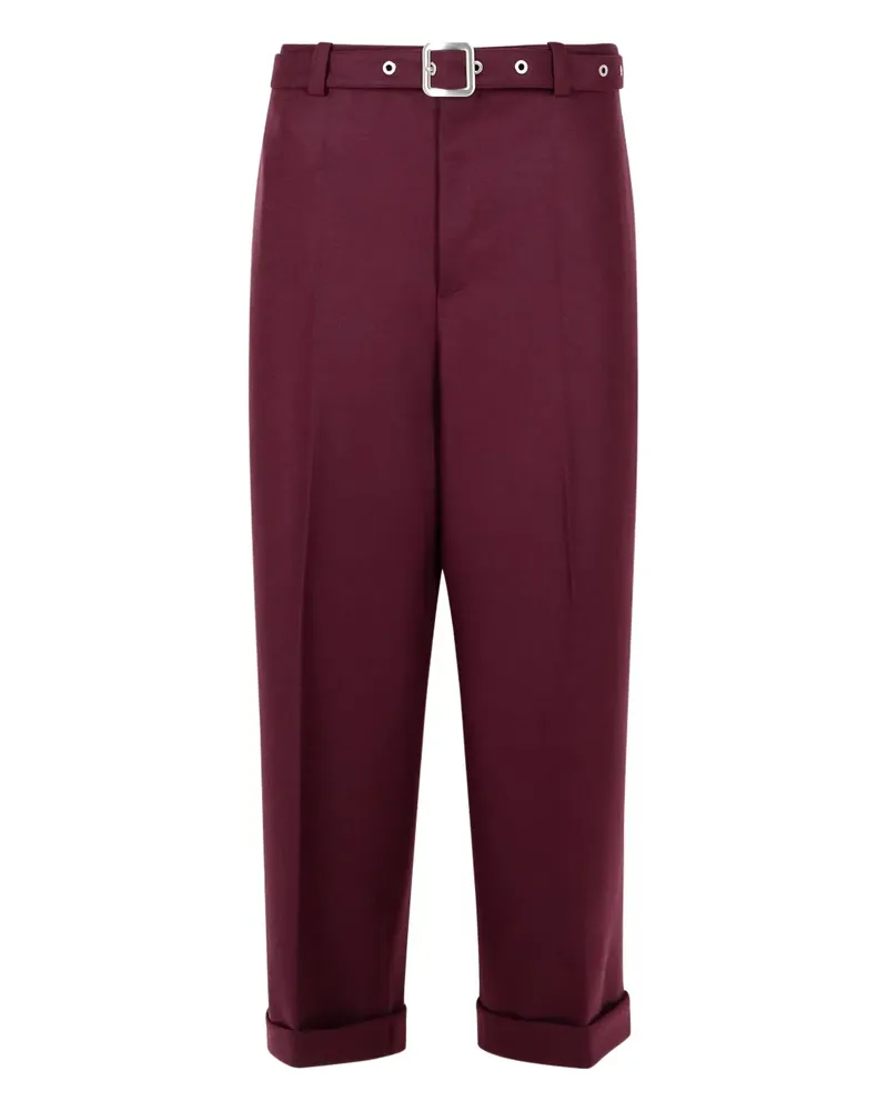 Jil Sander Hose mit Gürtel - Rot Rot